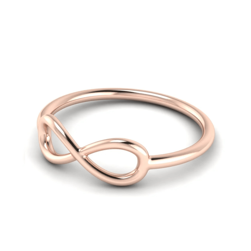 Ροζ χρυσό δαχτυλίδι “infinity”