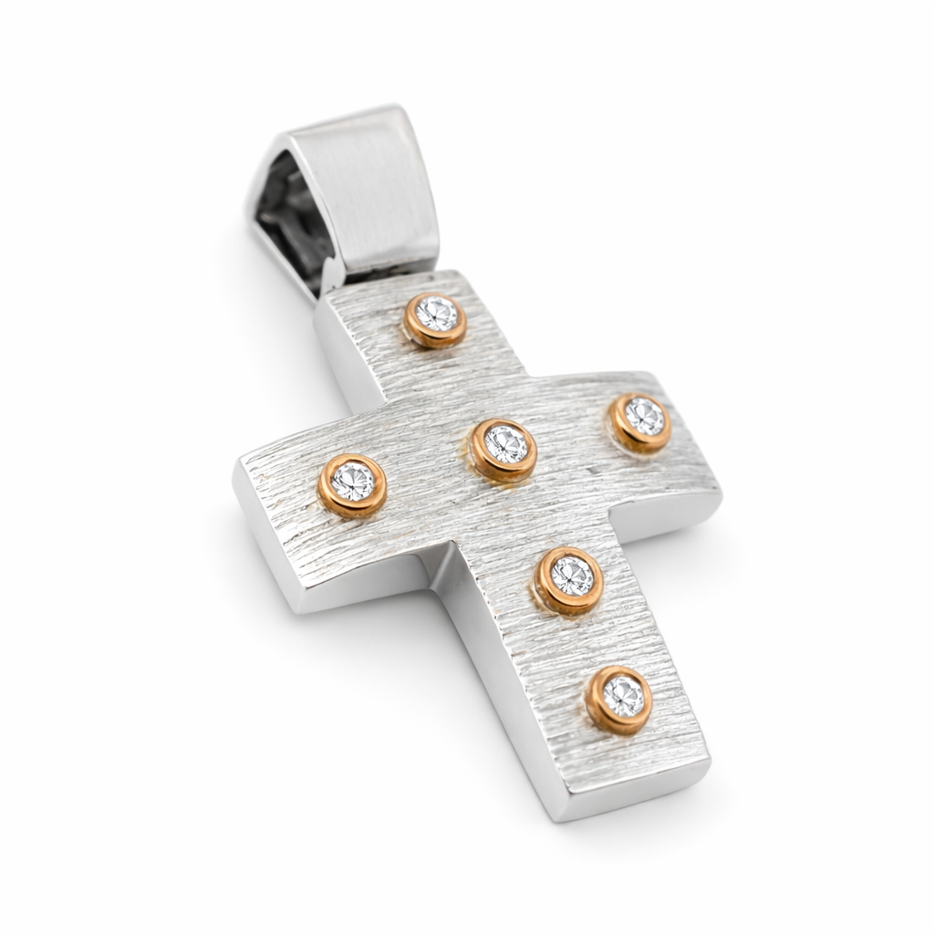 Σταυρός λευκόχρυσος Κ14